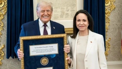 Η Machado παρέδωσε στον Trump το Νόμπελ Ειρήνης - «Μια τόσο υπέροχη χειρονομία αμοιβαίου σεβασμού»
