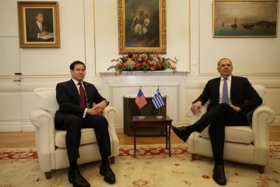 Στην Αθήνα ο Rubio με πλούσιο πρόγραμμα - Ξεκίνησε η συνάντηση με τον Γ. Γεραπετρίτη