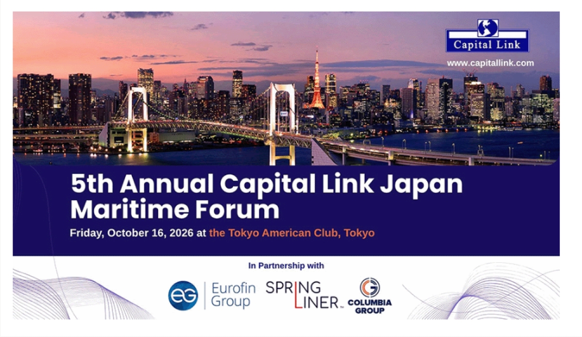 Capital Link: Στις 16 Οκτωβρίου το 5ο Annual Capital Link Japan Maritime Forum στο Τόκιο